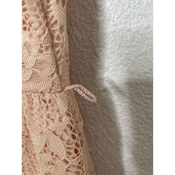 Torrid Plus Size 1X Mini Lace Skater Dress Blush Short Sleeve New NWT - Picture 7 of 13